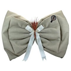 Anne Yatak Ucu Fiyonk Kuru Çiçekli, Jüt Kumaş