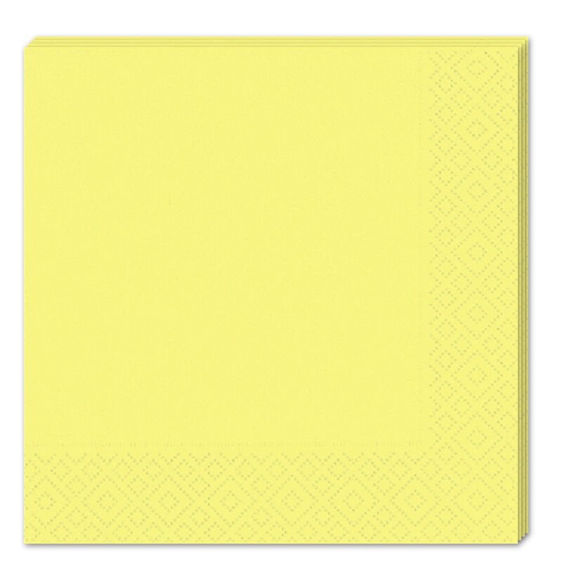 Makaron Peçete, 33 x 33 cm - 16 Adet - Sarı