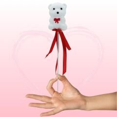 Ayıcık Çubuk, 22 x 4,5 x 3 cm Beyaz - 10 Adet