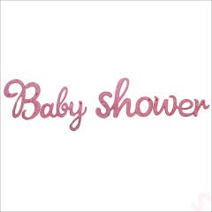 Baby Shower Simli Folyo Karton Banner, 90 cm - Pembe