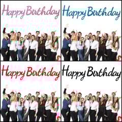 Happy Birthday Makaron Karton Banner, 2 mt