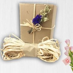 Doğal Rafya Saman İp, Süsleme ve Dolgu Malzemesi - 50 Gr