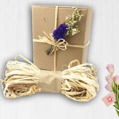 Doğal Rafya Saman İp, Süsleme ve Dolgu Malzemesi - 50 Gr