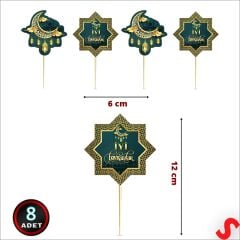 İyi Bayramlar Karton Kürdan - 8 Adet