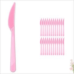 Plastik Bıçak, Pembe - 25 Adet