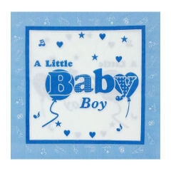 Baby Shower Peçete, Mavi - 33 x 33 cm - 20 Adet