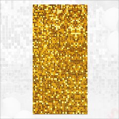 Işıltılı Pul Payetli Arka Fon Paneli, 30cm x 30cm - Altın