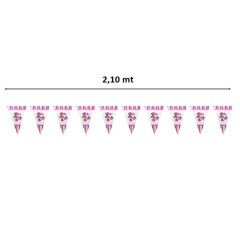 1 Yaş Bayrak Flama, 2,10 mt, Pembe