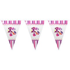1 Yaş Bayrak Flama, 2,10 mt, Pembe