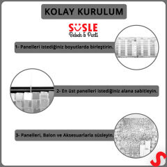 Işıltılı Pul Payetli Arka Fon Paneli, 30cm x 30cm - Kırmızı
