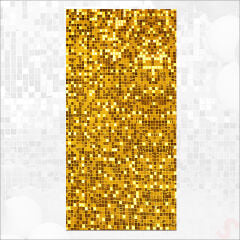 Işıltılı Pul Payetli Arka Fon Paneli, 90cm x 180cm - Altın