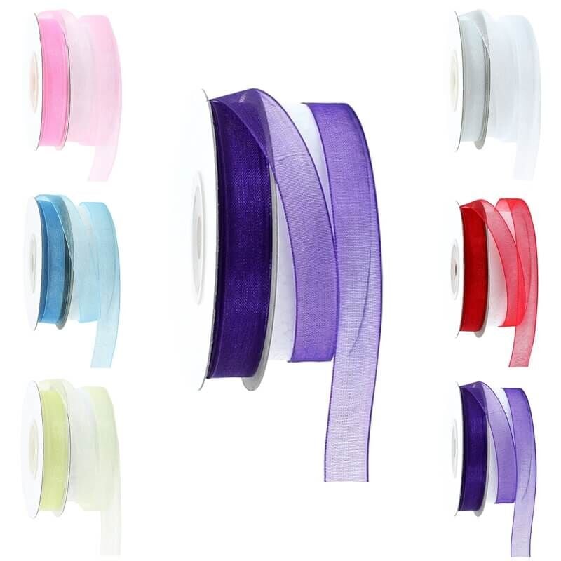Organze Kurdele, 1,00 cm x 23 mt -  6 Renk Seçenekli -