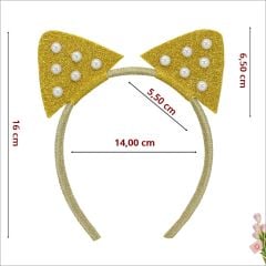 Kedi Kulaklı Taç - Altın