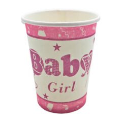 Baby Shower Karton Bardak, Pembe - 8 Adet