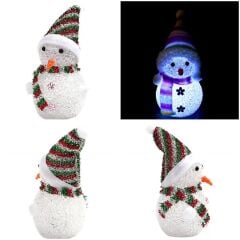 Renk Değiştiren Pilli, Led Kardan Adam - 15cm x 6cm