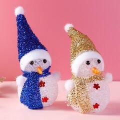 Renk Değiştiren Pilli, Led Kardan Adam - 15cm x 6cm