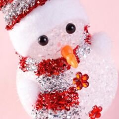 Renk Değiştiren Pilli, Led Kardan Adam - 15cm x 6cm