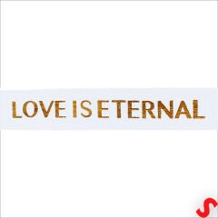 Grogren Kurdele Eternal Altın Baskılı, 2,5cm x 23mt - Beyaz