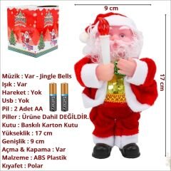 Işıklı ve Müzikli Noel Baba - 17cm x 9cm