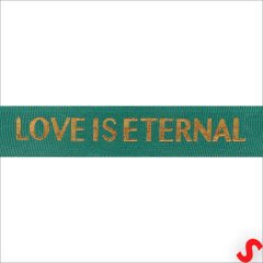 Grogren Kurdele Eternal Altın Baskılı, 2,5cm x 23mt - Yeşil