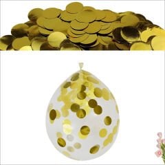 Şeffaf Balon İçi Pul Konfeti, 10 gr - Altın
