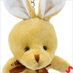 Pelüş Tavşan Anahtarlık, 15 cm x 8 cm - Kahve