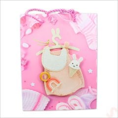 Karton Çanta, Tulum Model Pembe 23 x 18 x 10 cm - 1 Adet