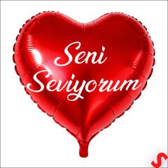 Seni Seviyorum Kalp Folyo Balon - 45cm