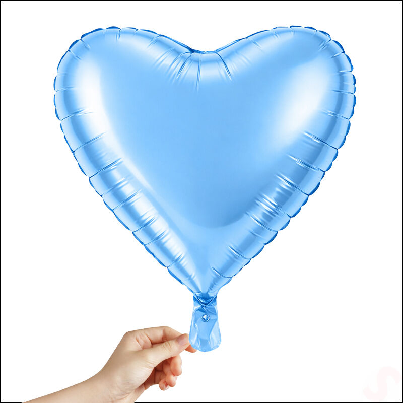 Kalp Folyo Balon, 60cm - Mavi