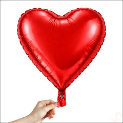 Kalp Folyo Balon, 60cm - Kırmızı