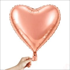 Kalp Folyo Balon, 60cm - Rose Gold