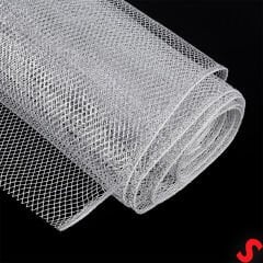 Simli Örgü File Rulo Tül, 75 cm x 7,3 mt - Gümüş