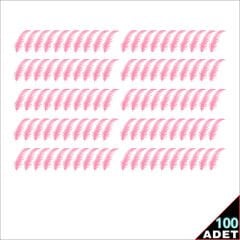 Şeffaf Balon İçi Kuş Tüyü, 100 Adet - Pembe