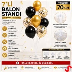 Balon Standı, 7 Çubuklu - 70 cm (Balonlar Hariç)