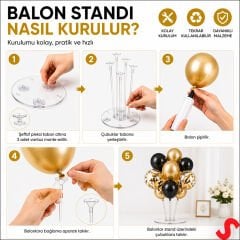 Balon Standı, 7 Çubuklu - 70 cm (Balonlar Hariç)