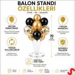 Balon Standı, 7 Çubuklu - 70 cm (Balonlar Hariç)