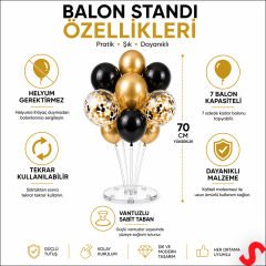 Balon Standı, 7 Çubuklu - 70 cm (Balonlar Hariç)