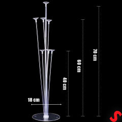 Balon Standı, 7 Çubuklu - 70 cm (Balonlar Hariç)