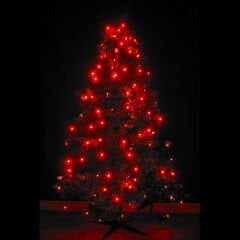 Pilli ve Animasyonlu 50 Led x 5 mt - Kırmızı Led Işık