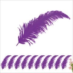 Şeffaf Balon İçi Kuş Tüyü, 100 Adet - Mor