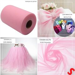 SüSLeme Tülü Grek Tül Rulo, 66 cm x 10 mt - Pembe
