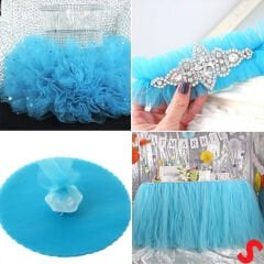 SüSLeme Tülü Grek Tül, 2 mt en x 1 mt uzunluk - Mavi