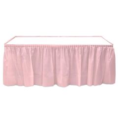 Masa Eteği, Plastik, 75 cm x 426 cm, Pembe