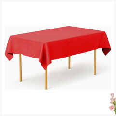 Masa Örtüsü 137cm x 270cm - Kırmızı