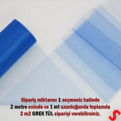 SüSLeme Tülü Grek Tül, 2 mt en x 1 mt uzunluk - Lacivert