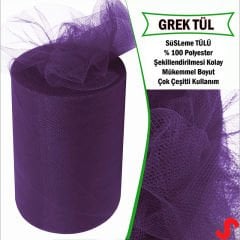 SüSLeme Tülü Grek Tül, 2 mt en x 1 mt uzunluk - Mor