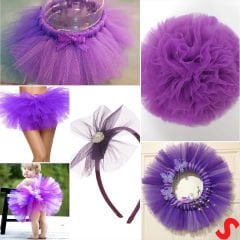 SüSLeme Tülü Grek Tül, 2 mt en x 1 mt uzunluk - Mor