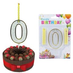 0 Rakam Şeffaf Mumluk ve 4 adet MuM