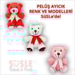 Pelüş Ayıcık, 35 cm x 29 cm - Beyaz