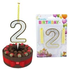 2 Rakam Şeffaf Mumluk ve 4 adet MuM